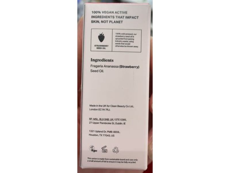 Bybi Strawberry Booster Facial Oil, Soften, 0.5 fl oz/15 mL