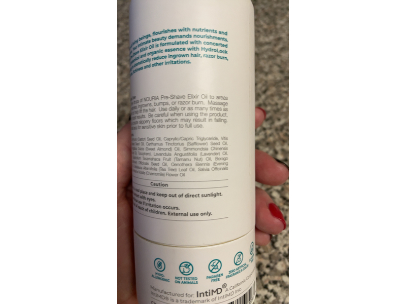 IntiMd Nouria Intimate Pre-Shave Elixir Oil, 5.61 oz/159g