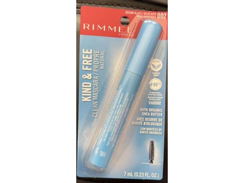 Rimmel Kind & Free Clean Mascara, 02 Brown Black, 0.23 fl oz/7 mL