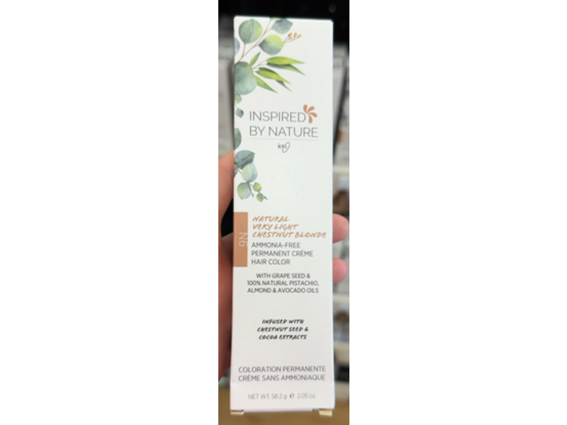 Ion Inspired By Nature Permanent Hair Color, 9N Natural Very Light Chestnut Blonde, 2.05 oz/58.2 g