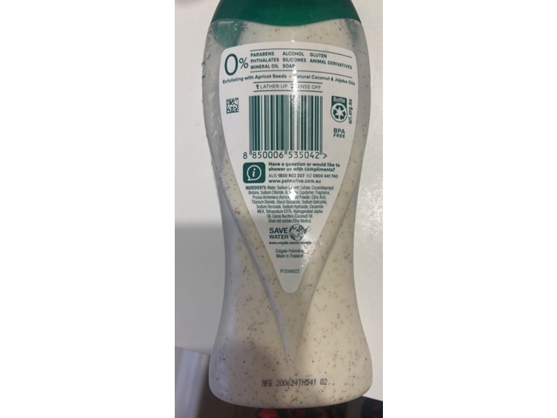 Palmolive Body Butter Exfoliating Body Wash, Coconut & Jojoba, 400 mL