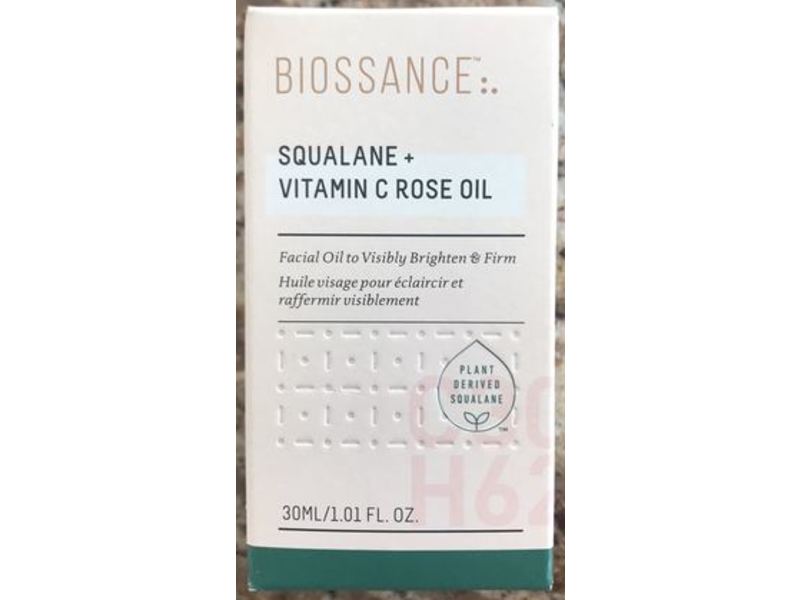 Biossance Squalane Plus Vitamin C Rose Oil, 1.01 fl oz / 30 ml
