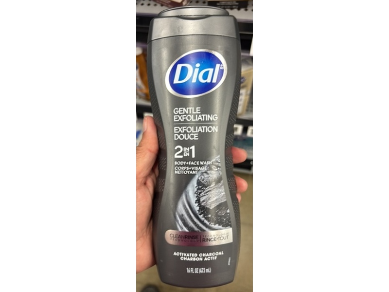 Dial Gentle Exfoliating 2 In1 Body + Face Wash, 16 fl oz/473 mL