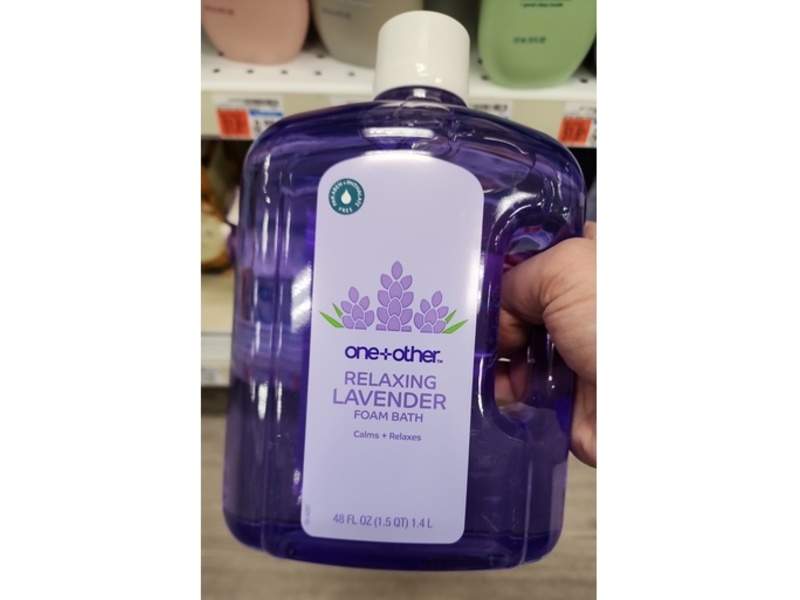 One+Other Relaxing Foam Bath, Lavender, 48 fl oz/1.4 L