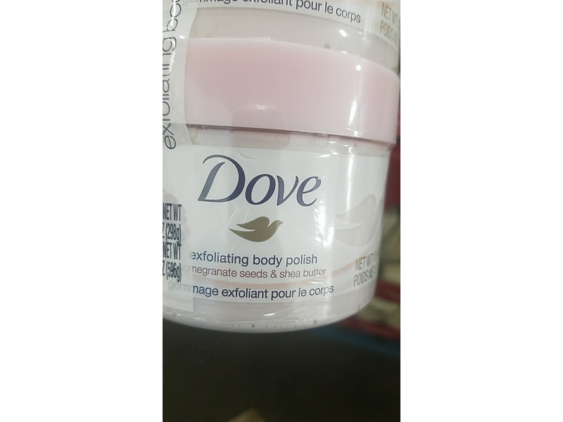 Dove Exfoliating Body Polish Body Scrub, Pomegranate & Shea, 10.5 oz