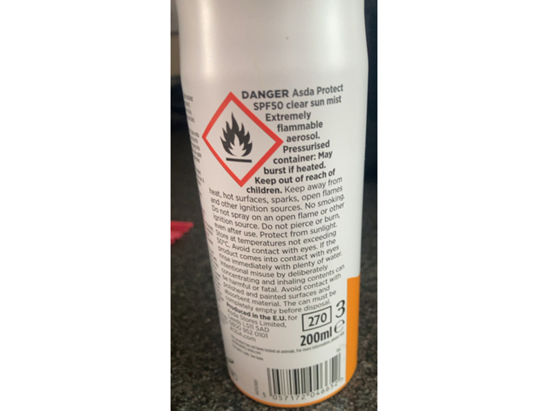 ASDA Protect Cooling Clear Sun Mist, SPF 50, 200 mL