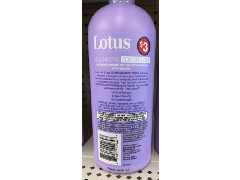 Lotus Bath & Body Volumizing Conditioner, 28 fl oz/828 mL