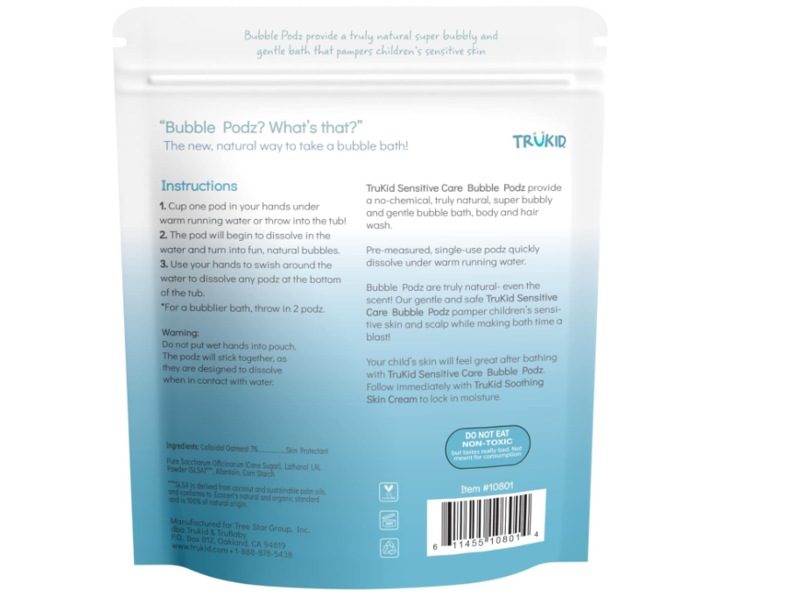 TruKid Bubble Podz Bubble Bath, 60 Count