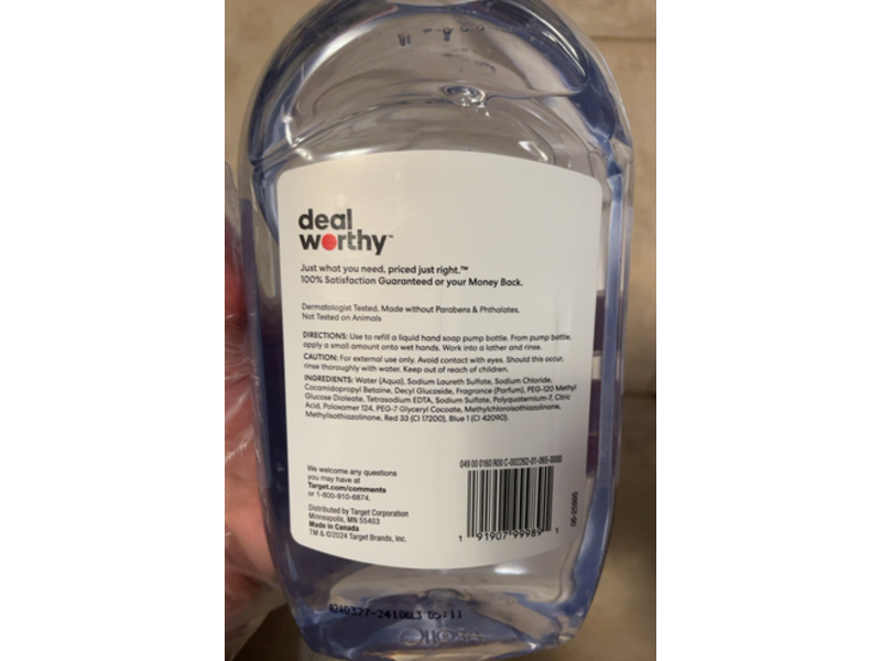 Deal Worthy Hand Soap Refill, Fresh Scent, 50 fl oz/1.47 L