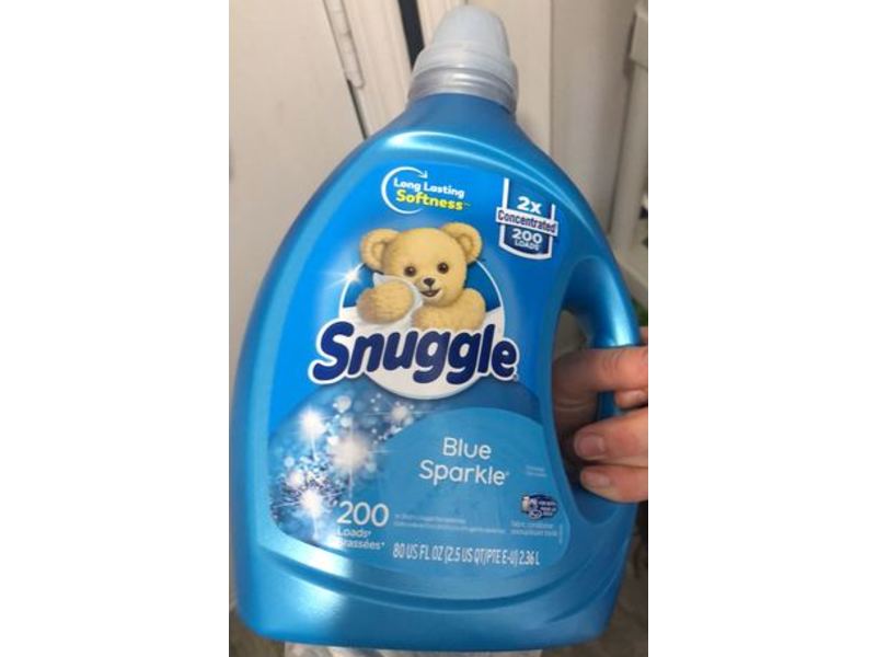 Snuggle 2X Concentrated Fabric Conditioner, Blue Sparkle, 200 Loads, 80 fl oz/2.36 L