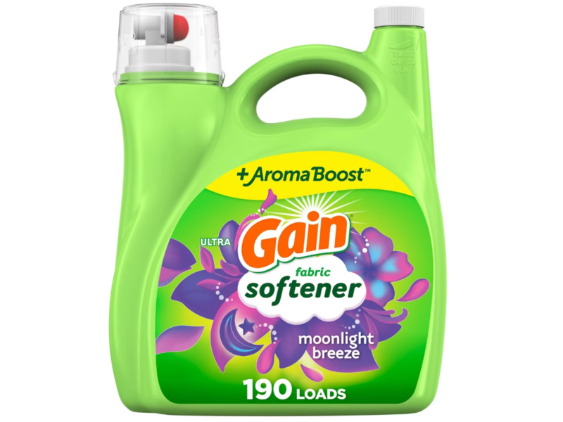 Gain +Aroma Boost Ultra Fabric Softener, Moonlight Breeze, 190 Loads, 140 fl oz/4.16 L