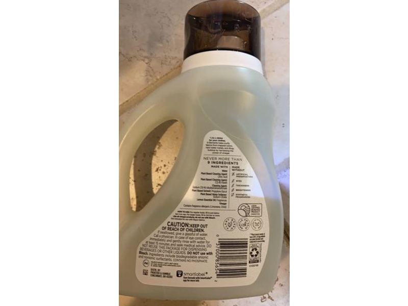 9 Elements Laundry Detergent, Lemon Scent, 46 fl oz/1.36 L