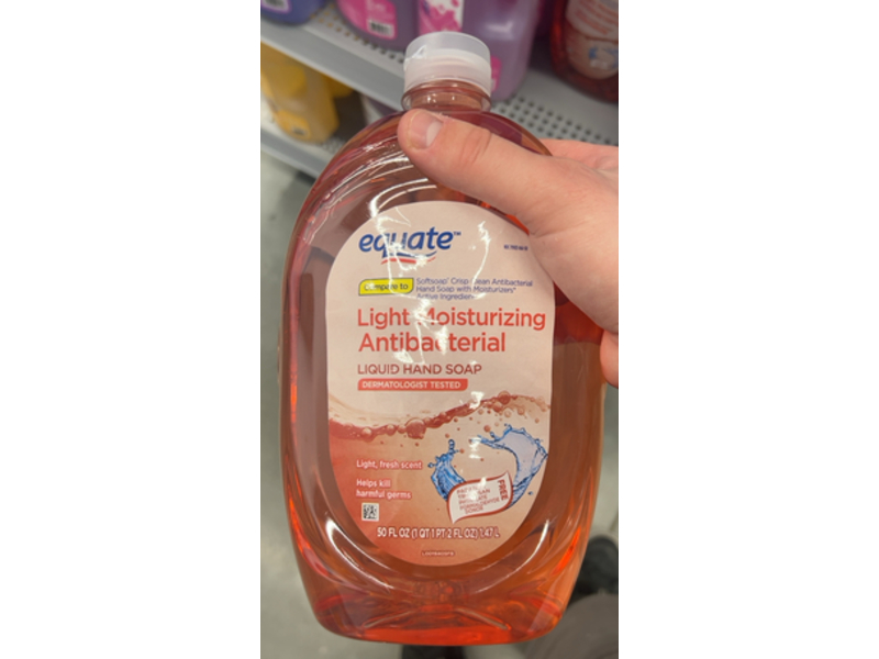 Equate Light Moisturizing Anti Bacterial Hand Soap, Fresh Scent, 50 fl oz/1.47 L