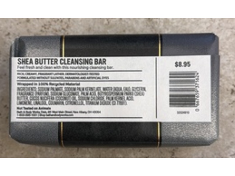 Bath & Body Works Shea Butter Cleansing Bar, Graphite, 5 oz/141.75 g