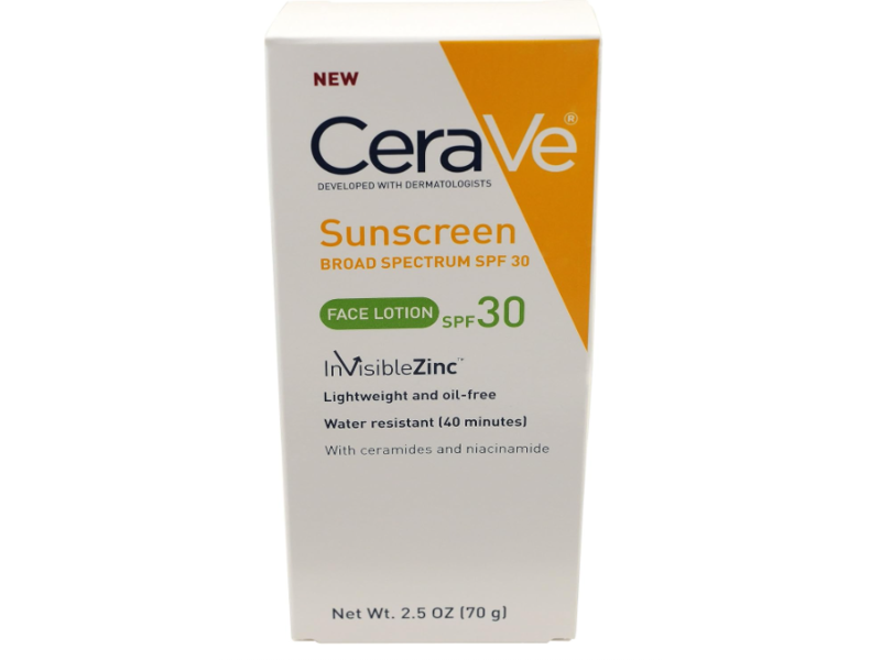 CeraVe Sunscreen Face Lotion, SPF 30, 2.5 oz/70 g