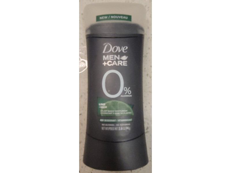 Dove Men + Care Deodorant, Lime + Sage, 2.6 oz/74 g, Pack Of 4