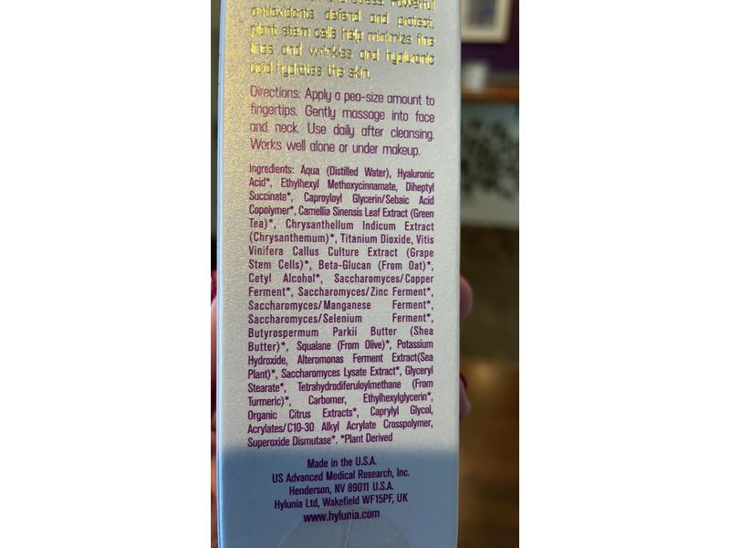 Hylunia Facial Day Lotion, Daily Balance, 1.7 fl oz/50 ml