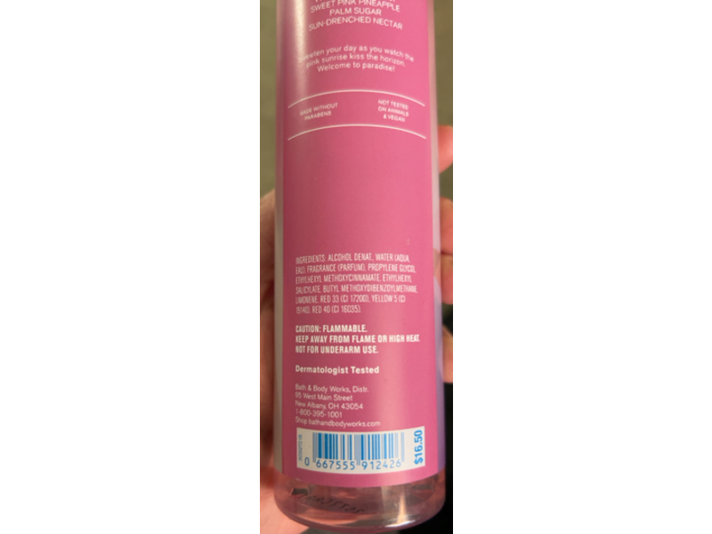 Bath & Body Works Fine Fragrance Mist, Pink Pineapple Sunrise, 8 fl oz/236 mL, Pack Of 2