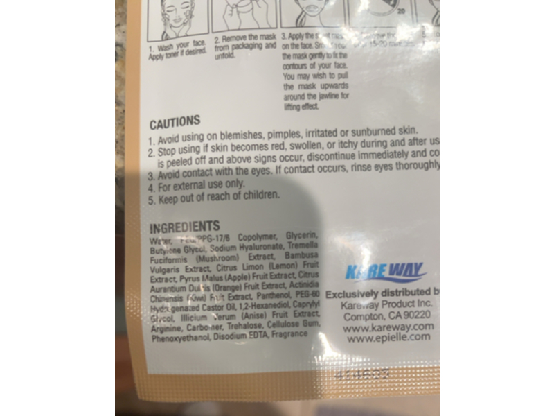 Epielle Hydrating & Brightening Otter Mask, 0.8 fl oz/23 g, Pack Of 6