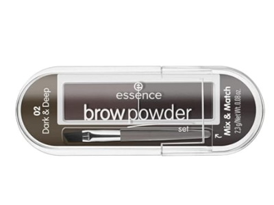 Essence Brow Powder Set, 02 Dark & Deep, 0.08 oz/2.3 g