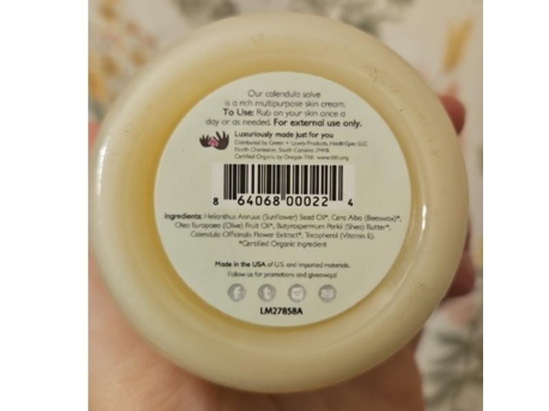 Green + Lovely Nature's Herbal, Calendula Salve, 1.8 oz/51 g