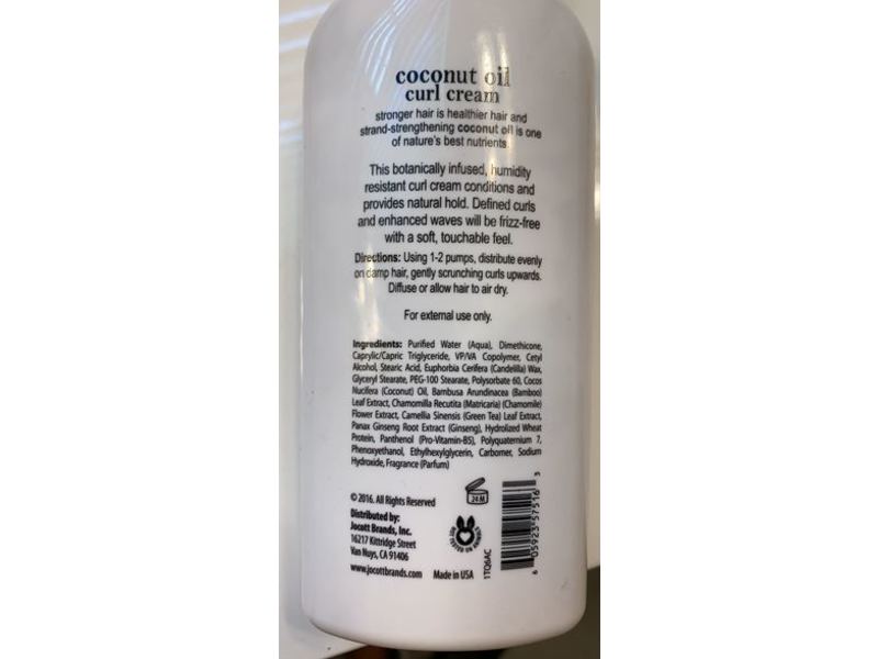 Oliology Coconut Oil Curl Cream, Nutrient-Rich, 7.8 fl oz/231 ml