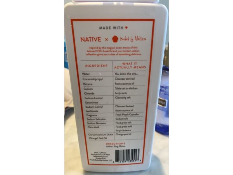 Native Body Wash, Fresh Peach Cupcake, 18 fl oz/532 mL