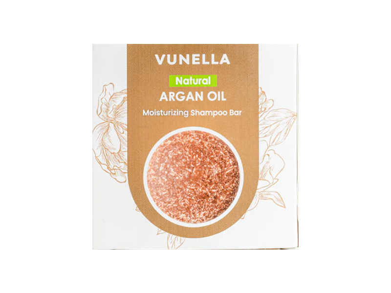 Vunella Natural Moisturizing Shampoo Bar, Argan Oil, 1.9 oz
