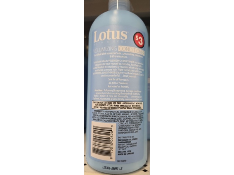 Lotus Volumizing Conditioner, 28 fl oz/ 828 mL