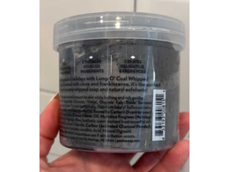 Pacha Soap Co Whipped Soap + Scrub, Lumpo Charcoal, 10 oz/283.5 g