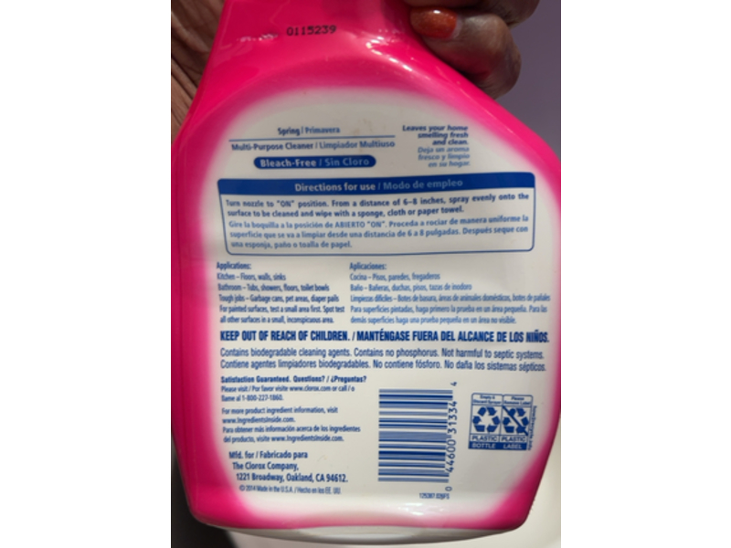 Clorox Fraganzia Multi Purpose Cleaner, Spring, 24 fl oz/709 mL