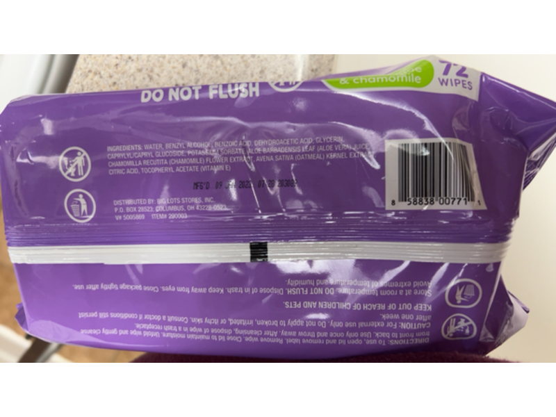 Sound Body Sensitive Baby Wipes, 72 Count