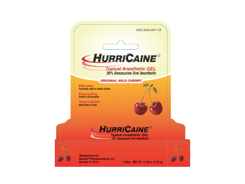 Hurricaine (benzocaine) Topical Anesthetic Gel, Beutlich Pharmacueticals (RX)