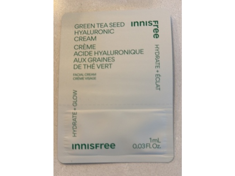 Innisfree Hyaluronic Cream, Green Tea Seed, 0.03 fl oz/1 mL