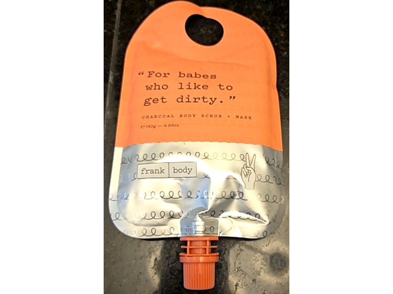 Frank Body For Babes Who Like To Get Dirty Scrub + Mask, Charcoal, 4.94 oz/140 g