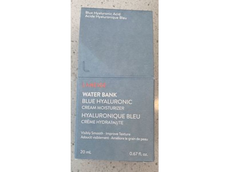 Laneige Water Bank Blue Hyaluronic Cream Moisturizer, 0.67 fl oz/20 mL