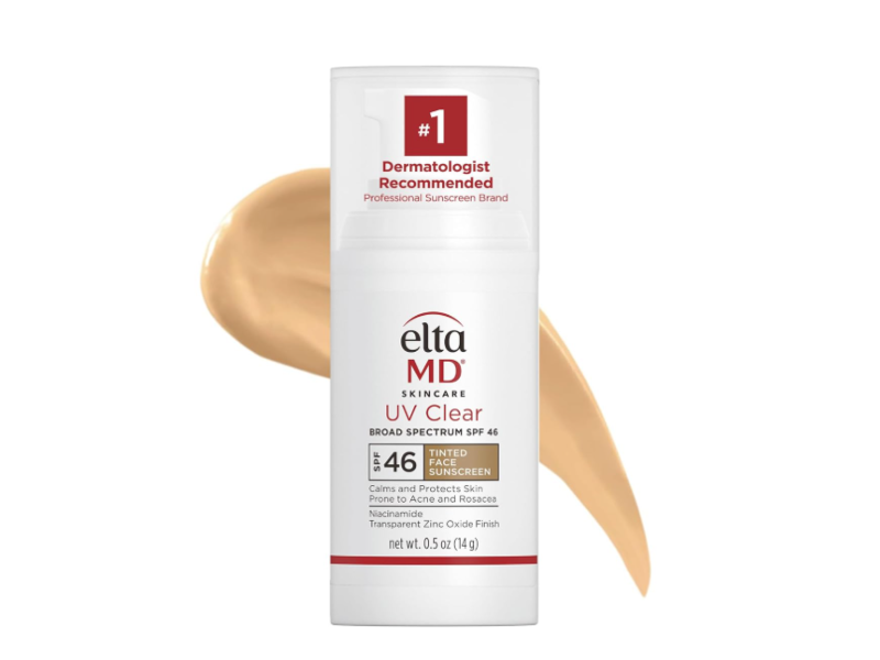 Elta MD Skincare UV Clear Broad Spectrum Face Sunscreen, SPF 46, Tinted, 0.5 oz/14 g