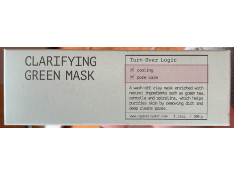 Logically skin Clarifying Green Mask, 3.52 oz/100 g