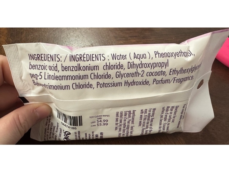 Hott Love Antibacterial Toy Cleaning Wipes, 20 Count