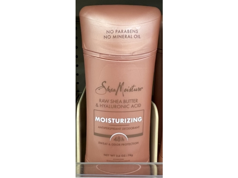 SheaMoisture Moisturizing Antiperspirant Deodorant, Raw Shea Butter & Hyaluronic Acid, 2.4 oz/74 g