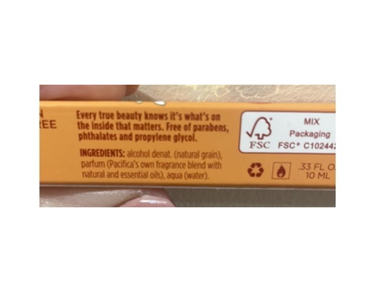 Pacifica Micro-Batch Roll-On Perfume, Tuscan Blood Orange, 0.33 fl oz/10 mL