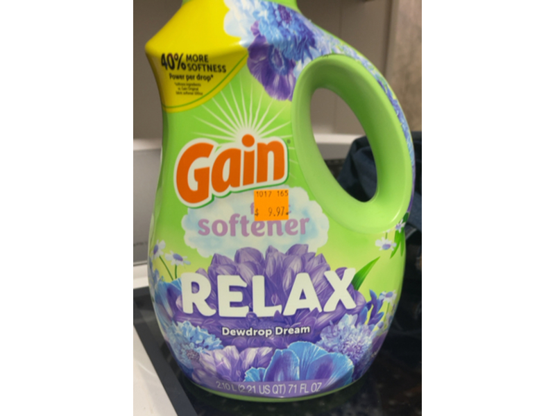 Gain Fabric Softener Relax, Dewdrop Dream, 71 fl oz/210 L