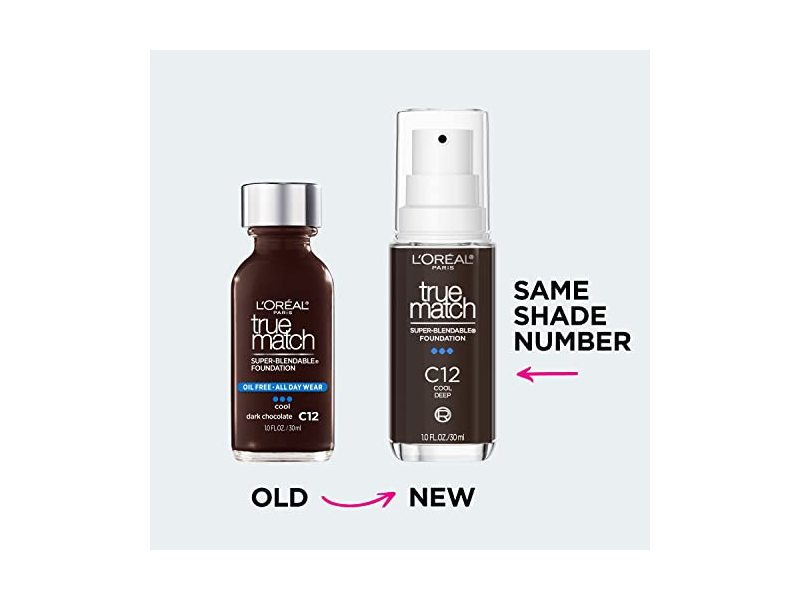 L'Oreal Paris True Match Super Blendable Foundation, SPF 17, N3, Light Medium, 1 fl oz/30 mL