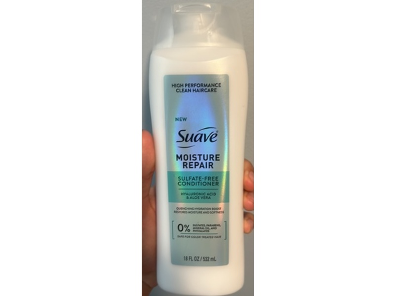 Suave Moisture Repair Conditioner, Hyaluronic Acid & Aloe Vera, 18 fl oz/532 mL, Pack Of 6