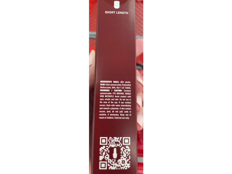 O.P.I On Point Instant Press-On Nail, Got The Blues For Red, 0.035 oz/1 g, 24 Count