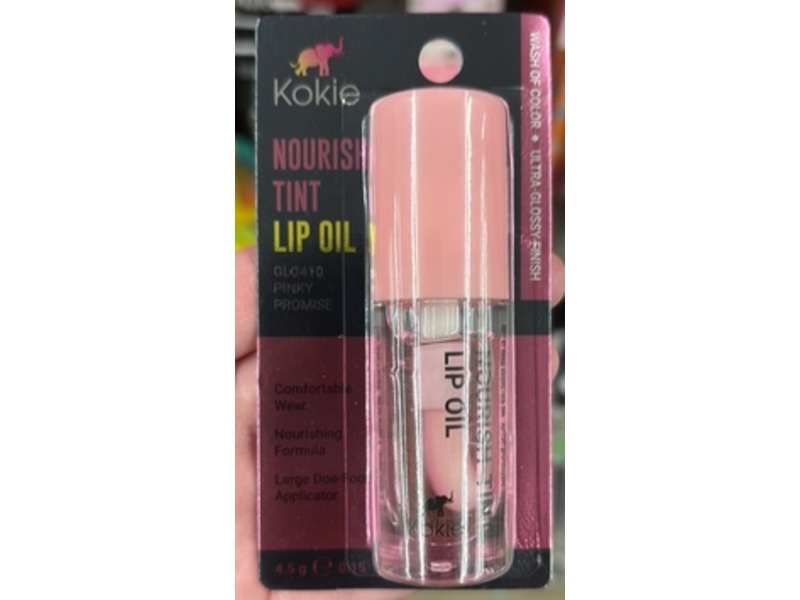 Kokie Nourishing Tint Lip Oil, Pinky Promise, 0.15 oz/4.5 g