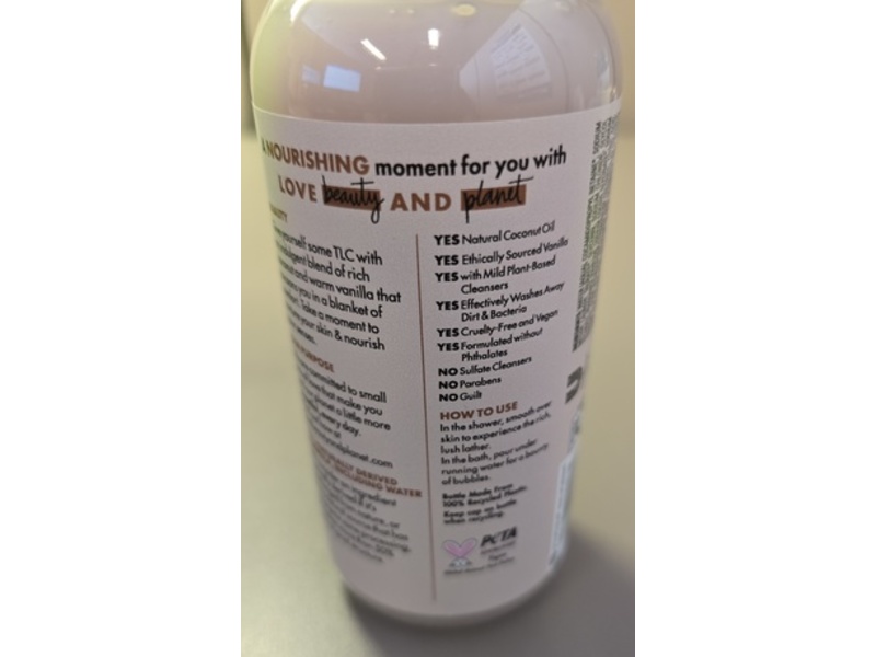 Beloved Shower & Bath Gel, Coconut & Warm Vanilla, 11.8 fl oz