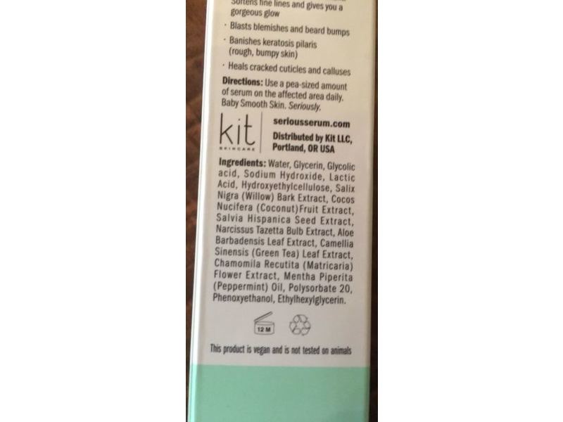 Serious Serum AHA/BHA Ingrown Hair Eliminator And Skin Exfoliant, 1 fl oz / 30 mL