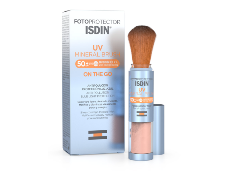 Isdin Mineral Brush On-the-Go Facial Powder, SPF 50, 0.14 oz/4 g