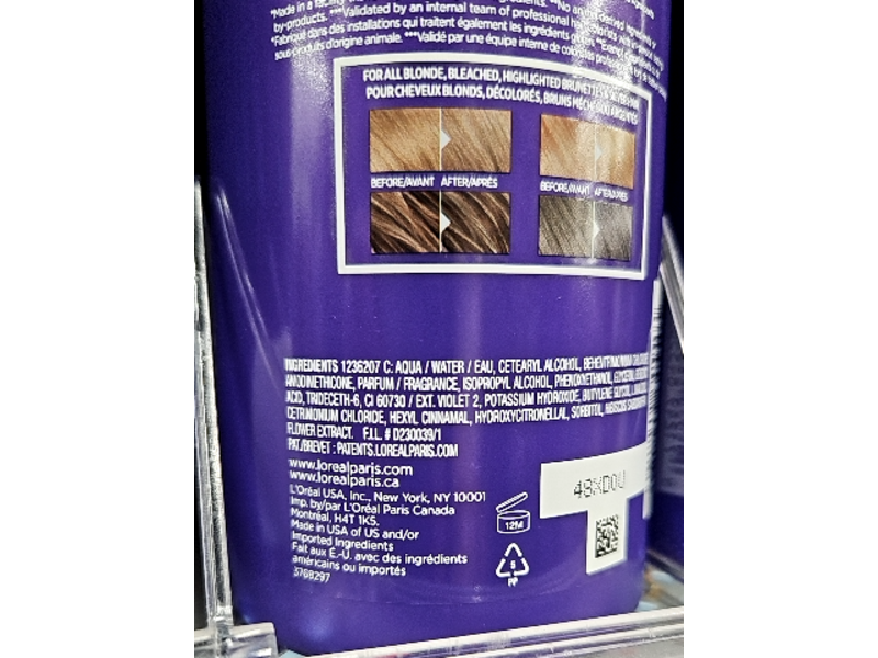 L’Oreal Paris EverPure Conditioner, Purple, 23 fl oz/680 mL